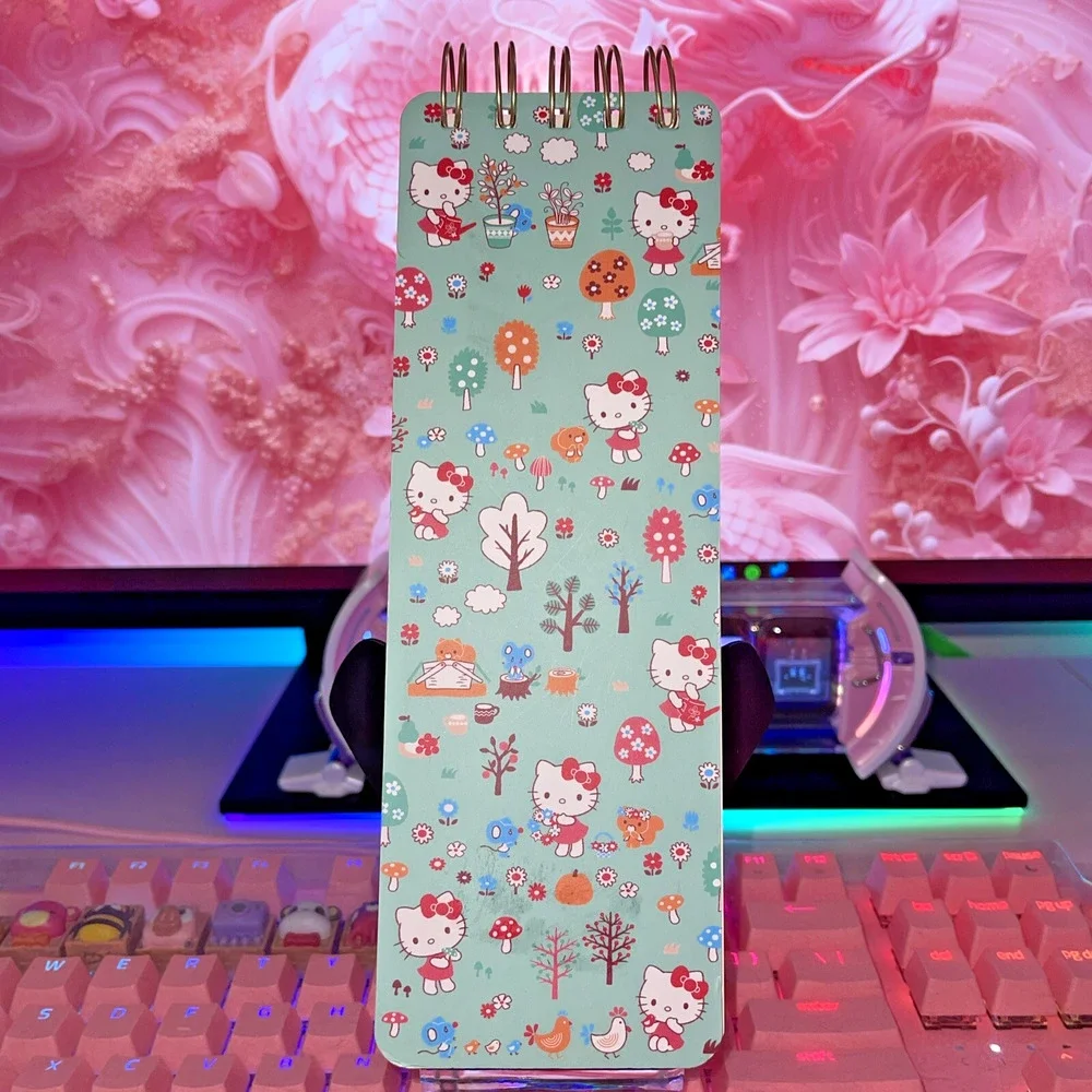 Hello Kitty List Notepad Note Pad Green Mushrooms 2023 Sanrio Long Reporters